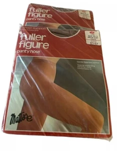 NOS Lot of 2 Matisse Fuller Figure Pantyhose XL-3 Taupe Nylon Panty Leg - Picture 1 of 10