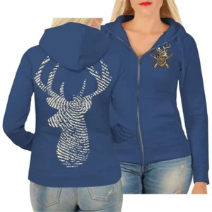 Frauen Kapuzenjac​ke Zeitlos Jägerin Jagd Hirsch Treibjagd Geschenk Geburtstag  - Bild 1 von 7
