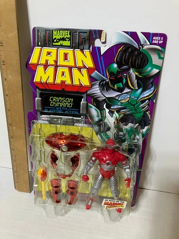 Crimson Dynamo Action Figure from Iron Man Marvel Comics Toybiz 1996 Cover