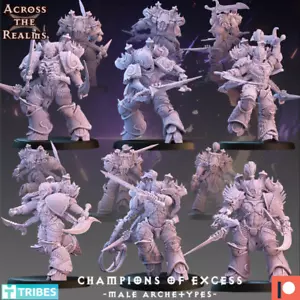 Champions of Excess - Male Archetypes pinup Squad of 6 ( Free postage ) - Picture 1 of 1