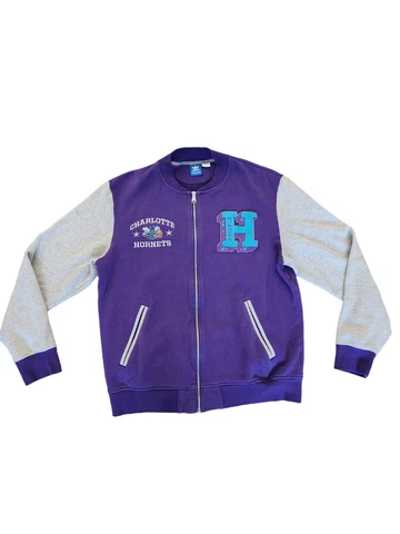 Addidas NBA CHARLOTTE HORNETS  Jersey Knit Full Zip Lightweight Jacket MEN LARGE Cover
