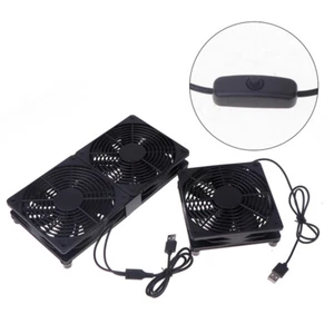 1 Set 120mm DC12V USB Powered PC Router Fans High Airflow Cooling Fan - Photo 1/16