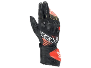 Alpinestars GP Tech V2 Gloves Kangaroo (Black/White/Red Fluo) - Picture 1 of 2
