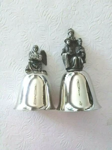 Silberteller Danbury Mint 1978/Zinn Angal und Drei Könige Weihnachtsglocken - Bild 1 von 11