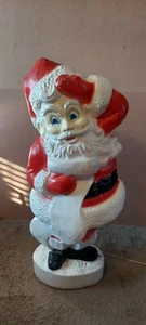 VINTAGE SANTA CLAUS 43" Union Blow Mold BLUE EYES Christmas Yard Decoration Huge - Picture 1 of 7