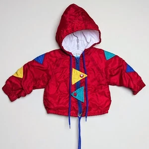 Vintage 80s Carter's Outerwear Colorblock Winter Coat Jacket 12 Months - Picture 1 of 9