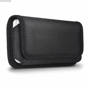 Brown Canvas Case Pouch Holster /w Belt Clip/Loop For iPhone Samsung Uiniversal - Picture 1 of 8