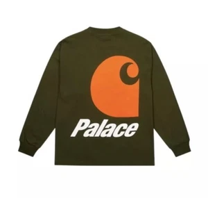 Palace Carhartt WIP Logo Longsleeve Shirt Plant Green Size XL - Picture 1 of 3