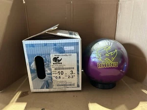 NEU 10LB Brunswick Rhino anthrazit/silber/violett Bowling Ball 1168 - Bild 1 von 3