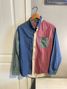 Vintage Bon Homme Button Up Mehrfarbig Hemd Herren Größe XL 20 Made in USA - Bild 1 von 11