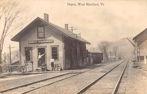 c.1910 RPPC RR Depot West Hartford VT - Picture 1 of 2