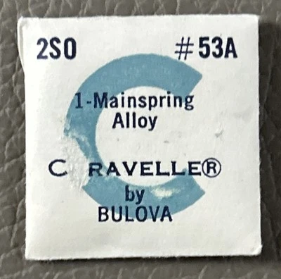 CARAVELLE By Bulova Mainspring Alloy 2SO #53A Sealed NOS - Image 1 of 2