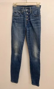 Lucky Brand High Rise Skinny Bridgette Jean Size 0/25R In Blue Color - Picture 1 of 12