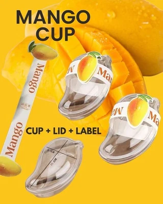 Mango Fruit Shape Mousse PET Packaging Baking Cake Transparent Plastic Lid Box - Image 1 of 4