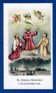 Santino Heilige Karte Bild Pieuse Heiligenbild Ss. Sisinius, Märtyrer und Alexander MM - Bild 1 von 1
