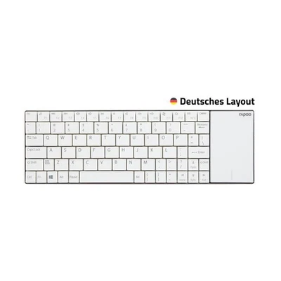 Rapoo E2710 - 2,4 GHz Wireless Tastatur mit Touchpad Ultraschlank 5,6 mm Weiß - Bild 1 von 4