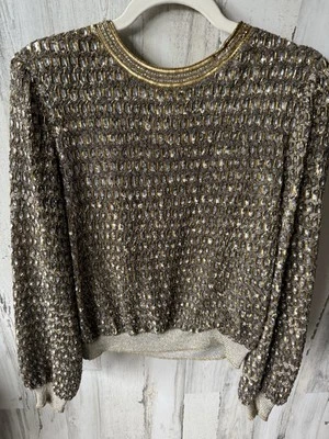 Top vintage con cuentas de lentejuelas Oscar de la Renta Martha India años 70 80 discoteca Foto 1 de 4