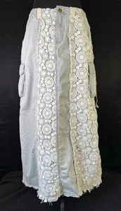 POL Cargo Maxi Rock Patchwork Häkel Boho Hippie Romantisch Grunge Cottagecore M - Bild 1 von 17