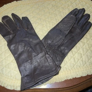 Guantes de vuelo vintage de cuero marrón talla 1 - Imagen 1 de 5