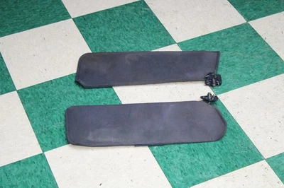 95-99 GM Truck *WORN* Navy Blue Cloth Overhead Roof Pair Sunvisor Sun Visor OEM Foto 1 de 4