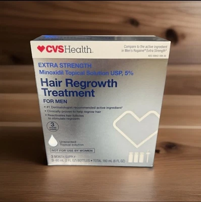 New Men's EXTRA STRENGTH Treatment for Hair Regrowth 3 Month Supply BBD 01/26 - Image 1 of 4