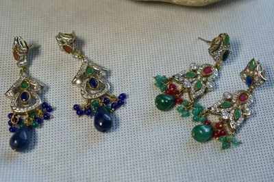 gioielli vittoriani orecchino vittoriano mix stone 1 e 2 - Immagine 1 di 4