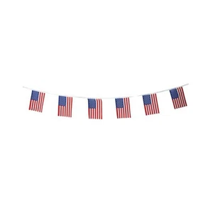 USA String Flags 6 x 9 Set of 16 6"X9" USA STRING FLAGS - Picture 1 of 2