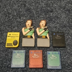 Lote 7 Tarjetas de Memoria Vintage PlayStation 1 One Tomb Raider Lara Croft Tarjeta de Memoria - Imagen 1 de 5