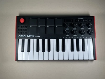Controlador de teclado Akai MPK Mini MK3 25 teclas USB MIDI con 8 retroiluminados asignables  - Imagen 1 de 3