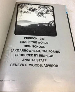 1980 Rim of the World High School Yearbook Lake Arrowhead California - Picture 1 of 12