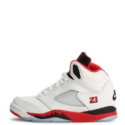 Little Kid's Jordan 5 Retro OG White/Fire Red-Black (HQ7979 101) - Image 1 of 4