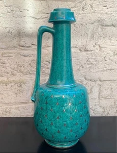 Vintage Gustavsberg Argentia Art Deco Vase Wilhelm Kåge 30cm 14cm Rare Authentic - Picture 1 of 6