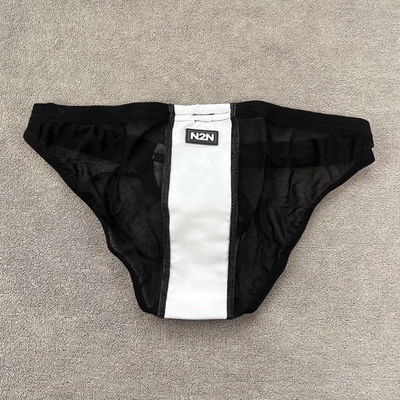 N2N Bodywear Hombres Negro Transparente Blazer X Natación Bikini Traje de Baño Ropa Interior Talla M L Foto 1 de 4