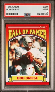 1990 SCORE #601 BOB GRIESE PSA 9 HoF - Picture 1 of 2