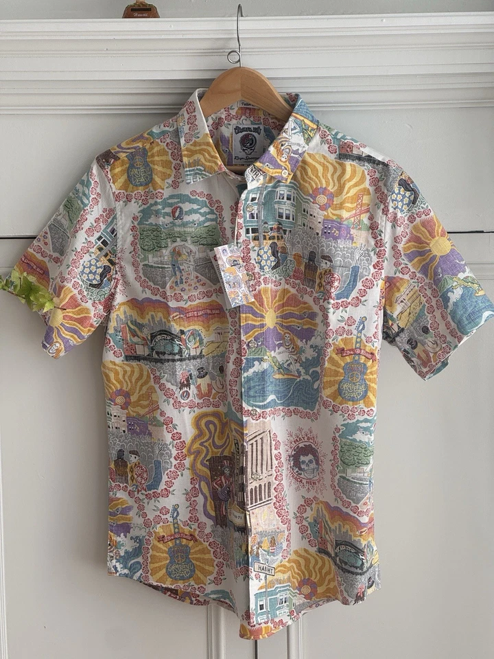 Reyn Spooner GRATEFUL DEAD 60TH Hawaiian Shirt Button Up Medium Limited edition - Image 1 of 4