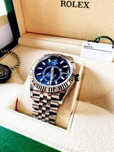 ROLEX SKY-DWELLER 336934 BLUE DIAL 2023 FULL SET MINT CONDITION WITH RECEIPT - Picture 1 of 12