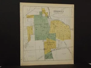 Michigan Jackson County Map  Brooklyn 1911   Y10#11 - Picture 1 of 1
