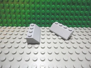 Lego 2 Gris Azulado Claro 2x4 pendientes 45 grados bloque ladrillo NUEVO - Imagen 1 de 1
