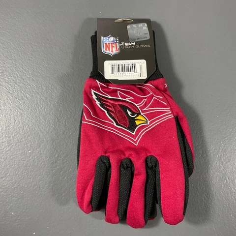 Arizona Cardinals Two Tone Utility Gloves Red Black Team Logo Sport NFL Football Cover
