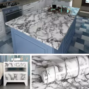 Marble Wall Paper Kitchen Countertop Peel and Stick Wallpaper Waterproof Contact - Picture 1 of 12