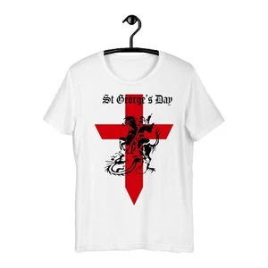 St Georges Day T Shirt England Dragon Knight St George's Kids Men Women Tee Top - Picture 1 of 6