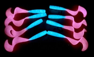 Boogey Man Bait Co. 8” Grub de agua salada Lingcod pez roca mero pargo brillo UV Foto 1 de 4