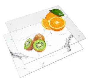 Tempered Glass Cutting Boards for Kitchen, 2Pcs 16"x12" Glass Cutting Board w... - Picture 1 of 7