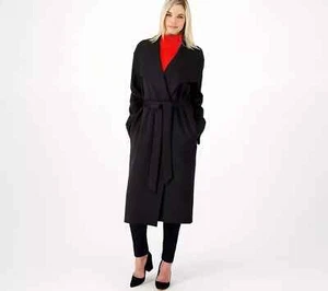 Girl With Curves Draped Scuba Jacket Black Size Small ( S ) A523247 - Picture 1 of 2