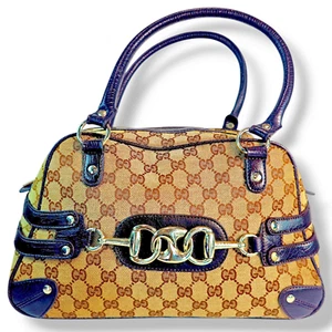 Gucci Monogramm Guccissima Wave Handtasche Handtasche, Pferd-Bit - 100 % authentisch - Bild 1 von 21