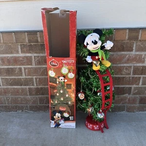 Disney 2015 MUSICAL MICKEY MOUSE ÁRBOL DE NAVIDAD CON ADORNOS y ESCALERA - Imagen 1 de 14