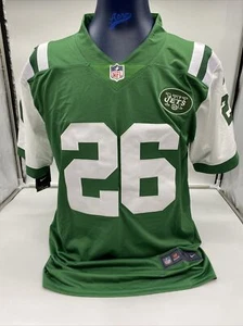 Maglia New York Jets Leveon Bell 26 verde con cucitura bianca Nike On Field taglia Medium - Foto 1 di 4