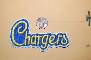 San Diego Chargers 3 7/8" Script Patch Football - Bild 1 von 1