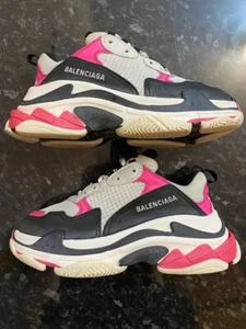 Balenciaga Triple S Low Sneaker Damen Weiß Rosa US 9 EUR 39 524039 - Bild 1 von 13