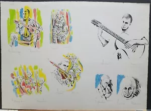 Savo Radulovic (Yugoslav 1911-1991) Original S/N Lithograph "Musicians" - Picture 1 of 8